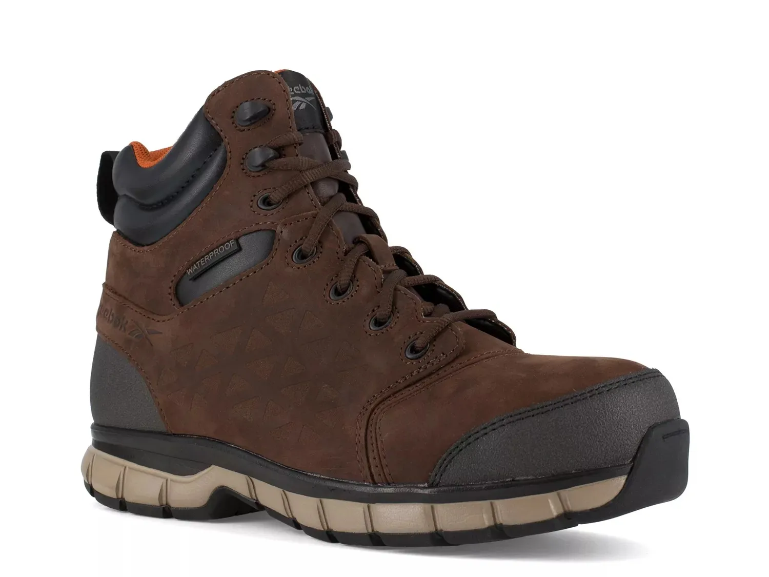 

Reebok Work Sublite Cushion Alloy Toe Work Boot - мужские, темно-коричневые