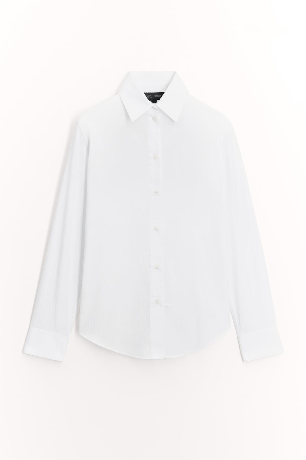 

Текстурированная рубашка ZARA, белый