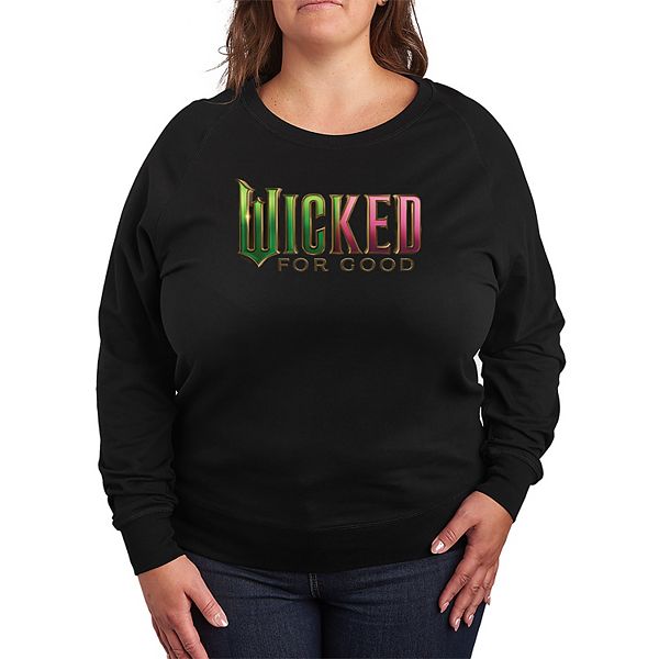 

Футболка с длинным рукавом Wicked for Good Logo French Terry plus size Licensed Character, Black, Черный, Футболка с длинным рукавом Wicked for Good Logo French Terry plus size Licensed Character, Black
