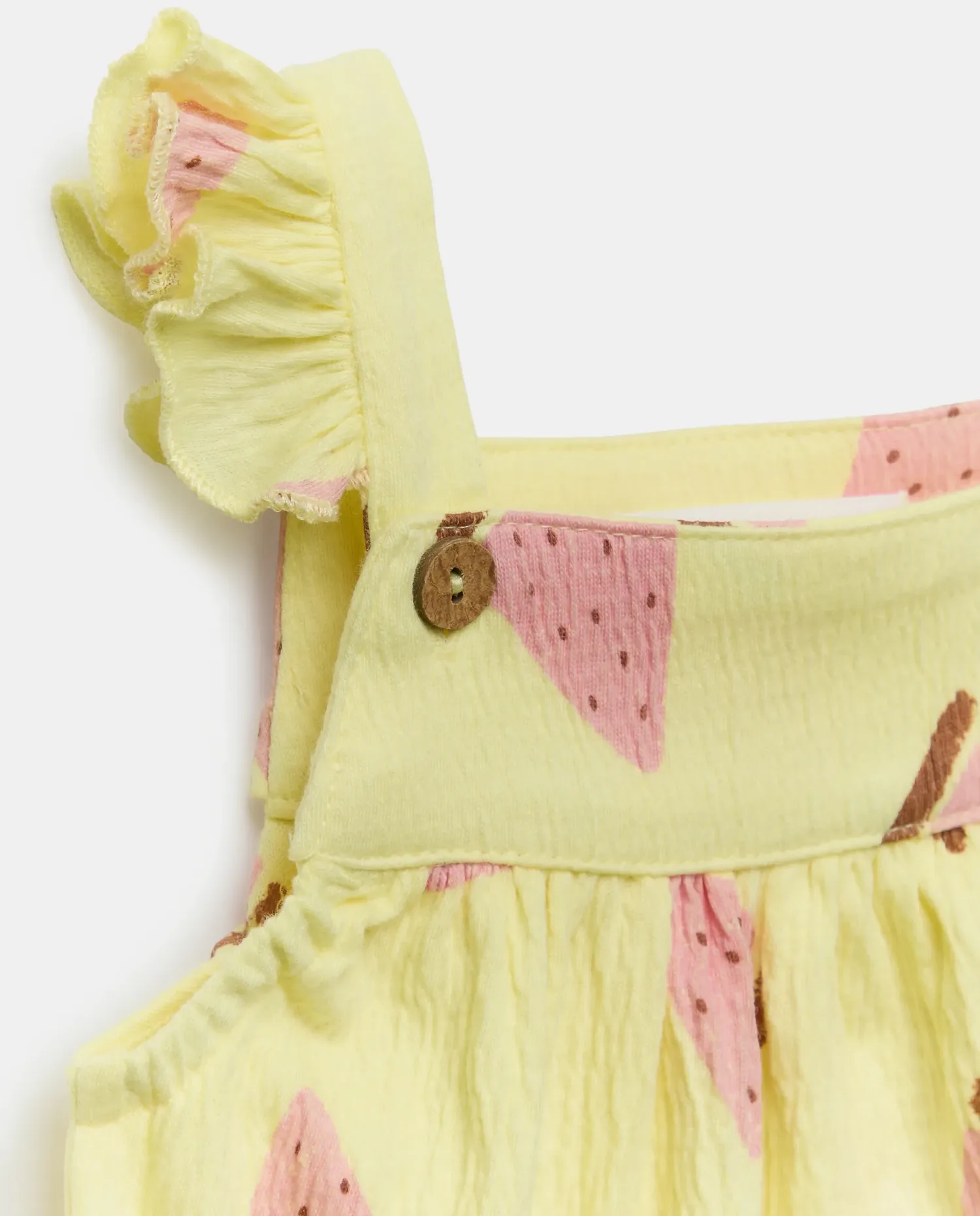 Короткий комбинезон для девочки-ребенка Baby El Corte Inglés, желтый — фото 3