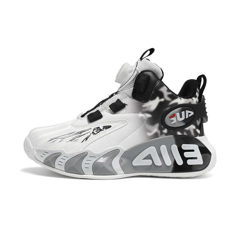 

Детские баскетбольные кроссовки Kids IMAU, 8335 белый черный[Leather Upper]