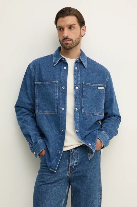 

Джинсовая рубашка Calvin Klein Jeans, коричневый