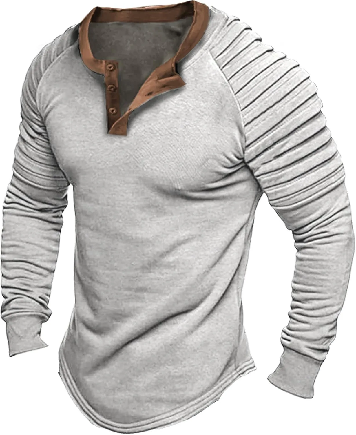 

Мужская тактическая футболка Vintage Long Sleeve Henley Thatrich