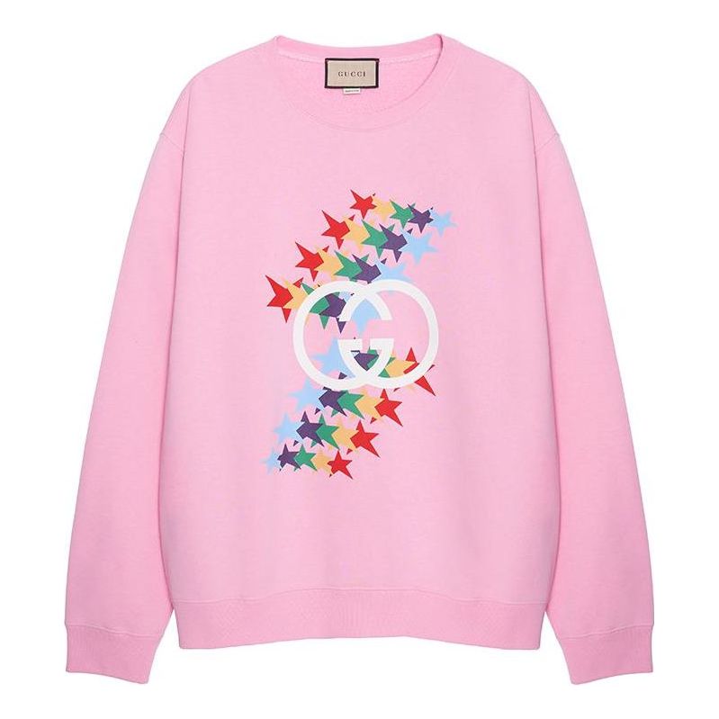 

Толстовка Gucci Fw21 Rainbow Stars Crewneck Sweatshirt 'Pink' 626990-XJDNK-5904, розовый