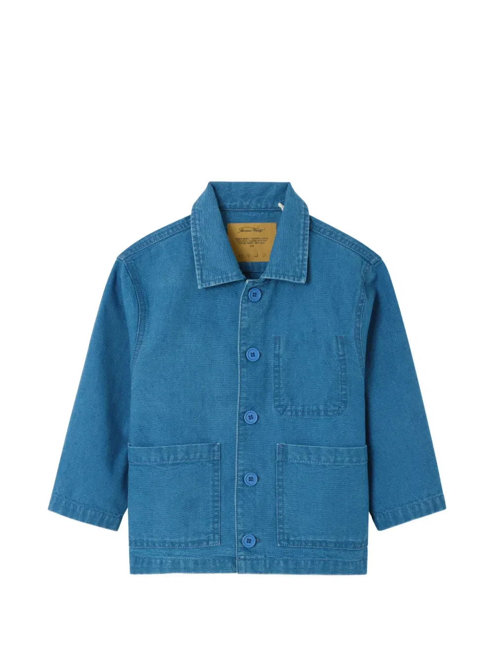Джинсовая куртка с логотипом American Vintage Kids, синий