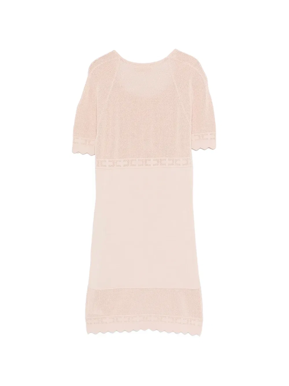 Платье ажурной вязки Elisabetta Franchi La Mia Bambina, розовый — фото 2