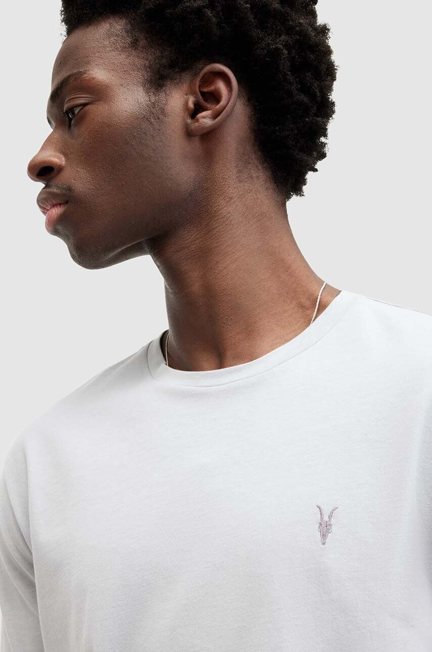 Хлопковая футболка AllSaints BRACE SS CREW, серый — фото 3