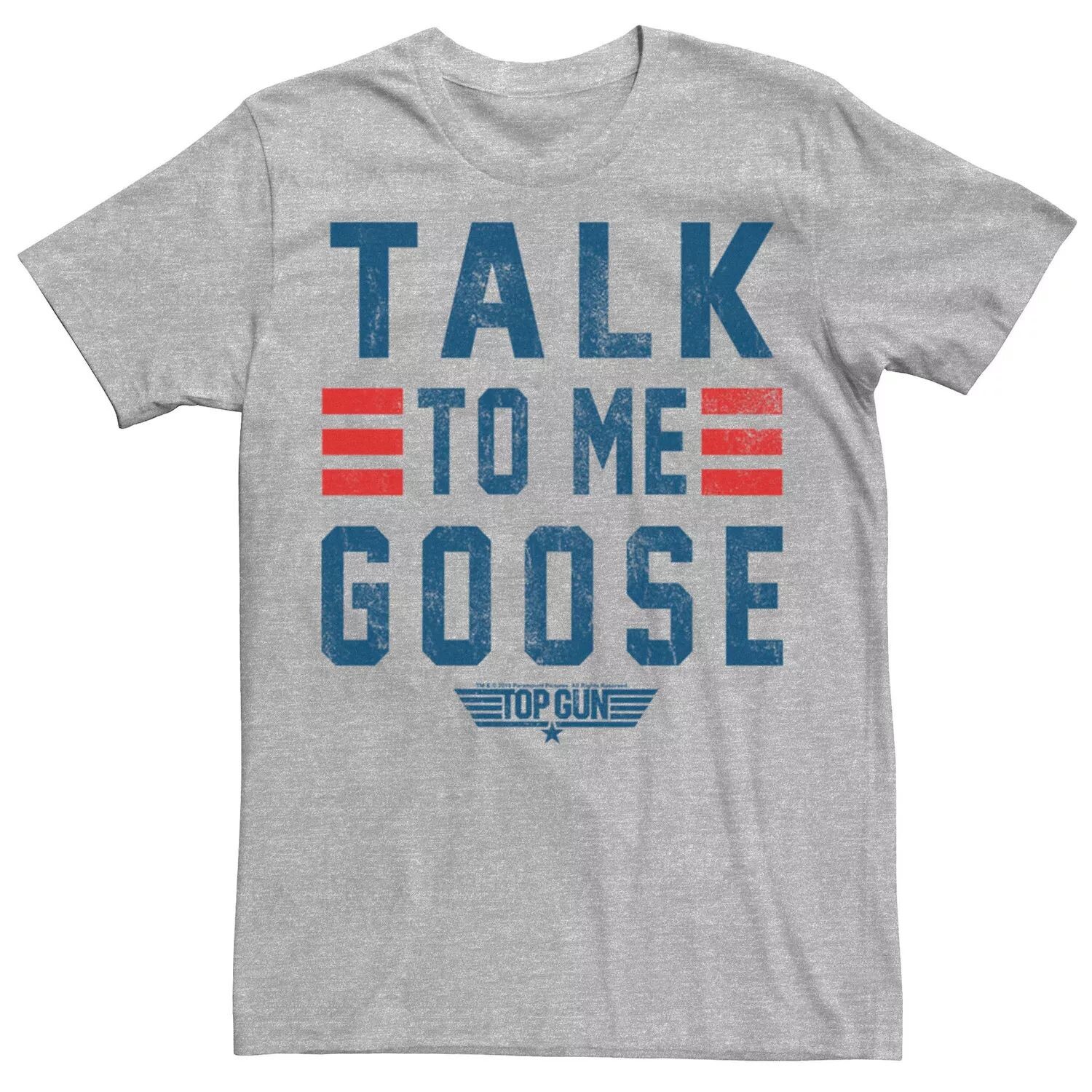 

Мужская футболка Top Gun Talk To Me Goose с рваной надписью Licensed Character