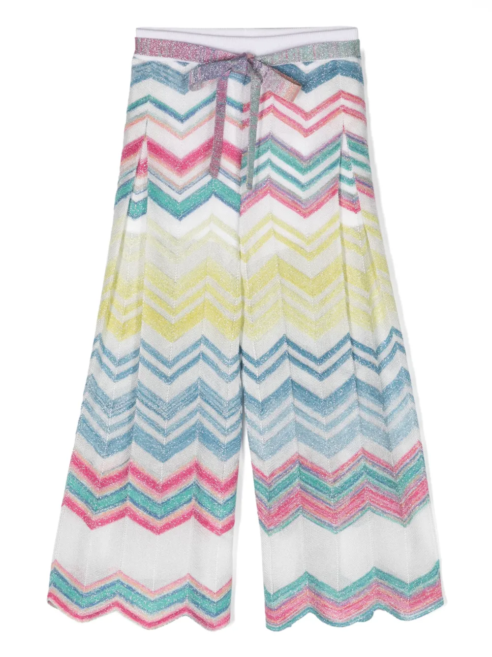 

Брюки с узором зигзаг Missoni Kids, белый