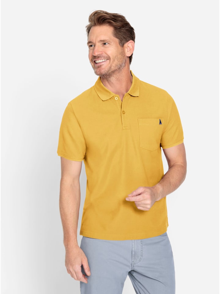 

Рубашка-поло с короткими рукавами желтого цвета WITT WEIDEN, Желтый, Рубашка-поло с короткими рукавами желтого цвета WITT WEIDEN