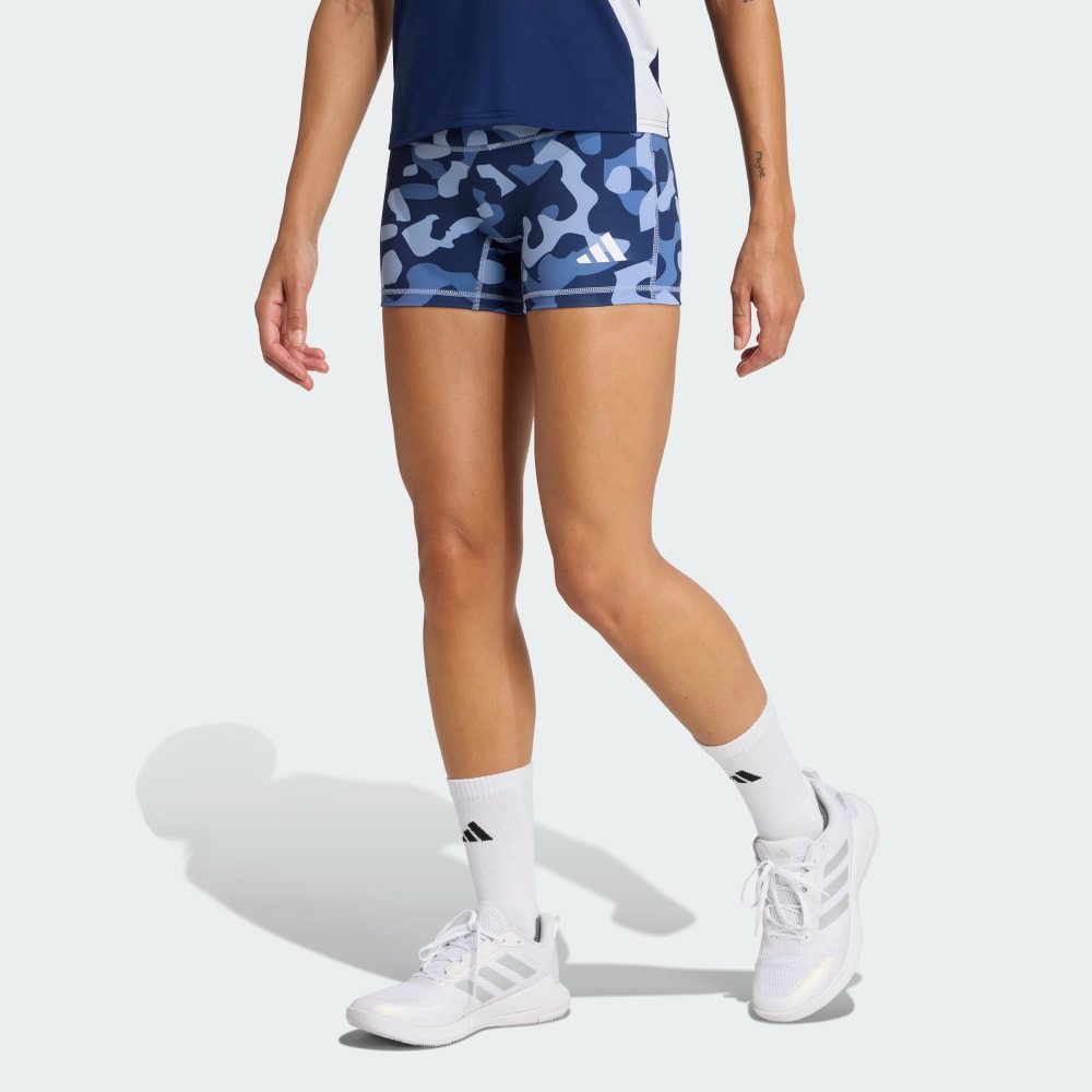 

Спортивные шорты-леггинсы Adidas Camo Print Volleyball Shorts, цвет Chalk Blue/Crew Blue/Team Navy