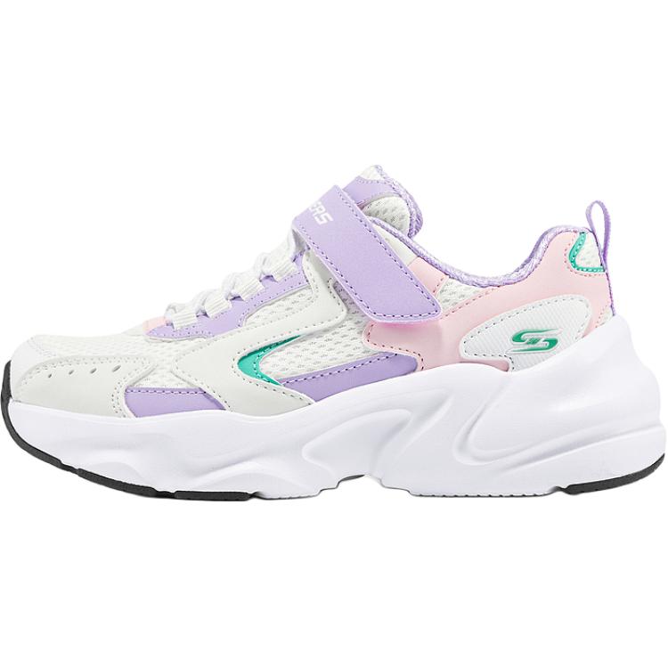 

Кроссовки для бега SKECHERS GIRLS с низким верхом, устойчивые к истиранию и скольжению, для детей Skechers Kids, белый/розовый/фиолетовый