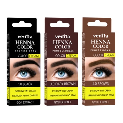 

Крем-краска для бровей Henna Professional с экстрактом годжи Venita