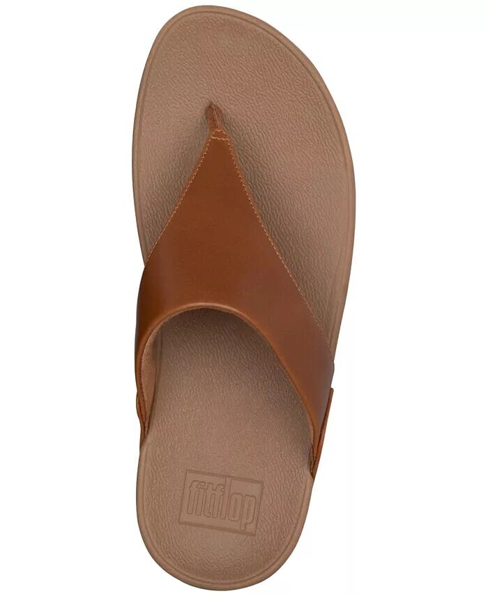 Женские кожаные сандалии Lulu с ремешками на носке FitFlop, бежевый — фото 3