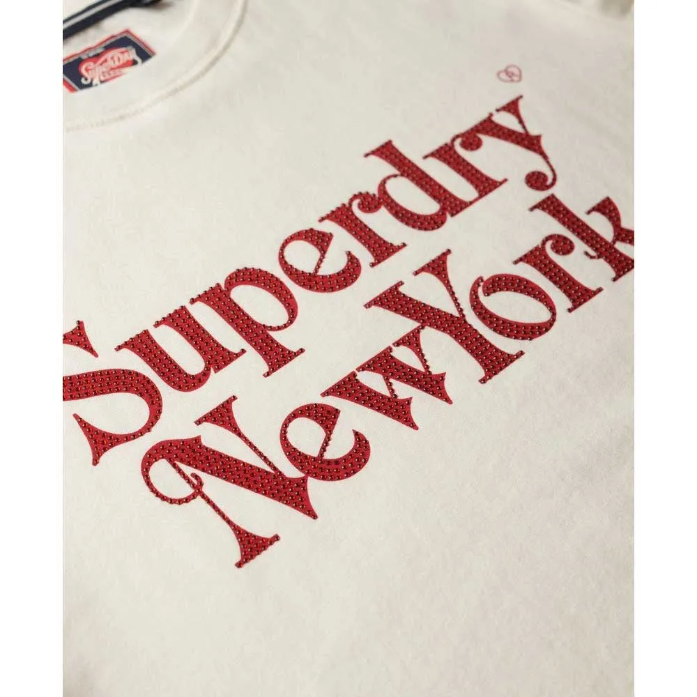 Футболка с коротким рукавом Superdry Brand Mark Relaxed Fit, белый — фото 2