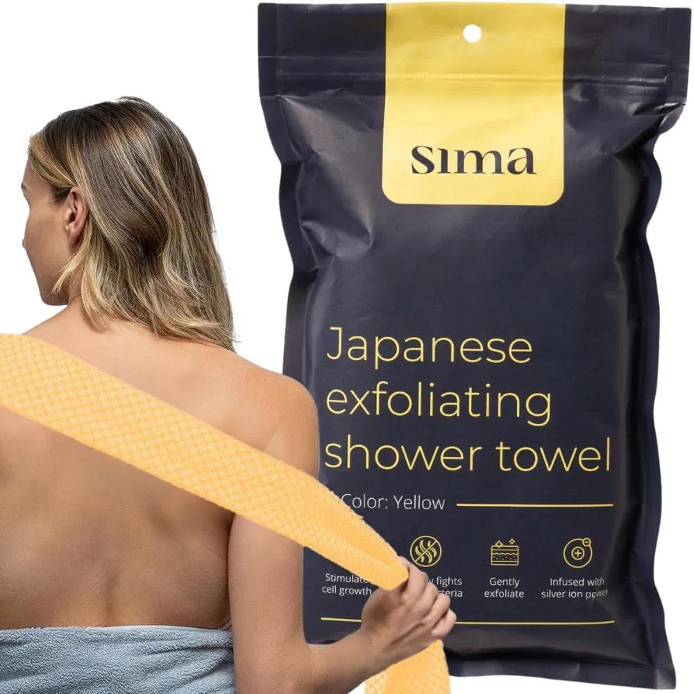 Мочалка для тела Sima Brand, 119x25 см, желтый