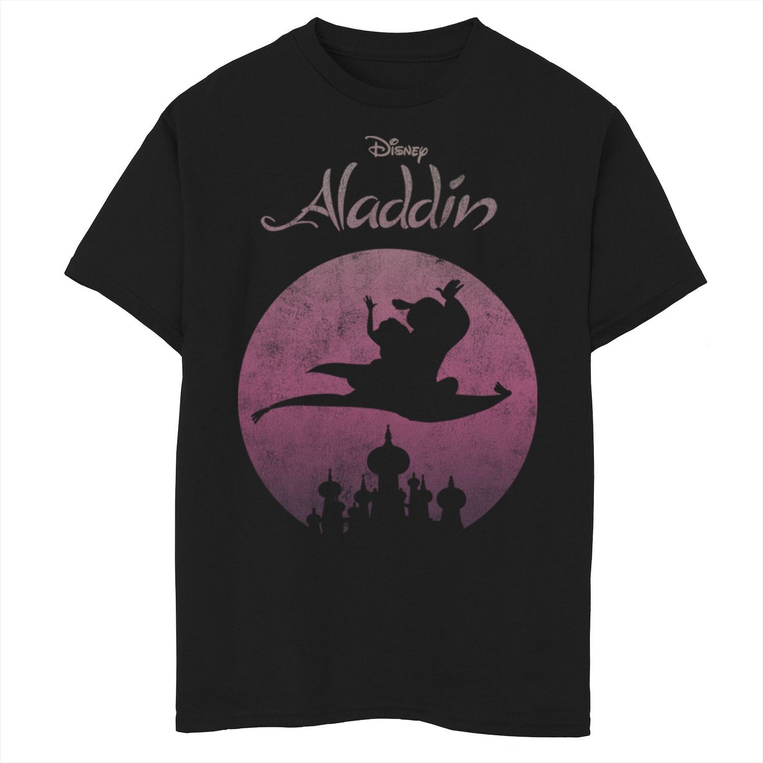

Футболка Disney's Aladdin Boys 8–20 и Jasmine Silouhette поверх винтажной графики Agrabah Disney