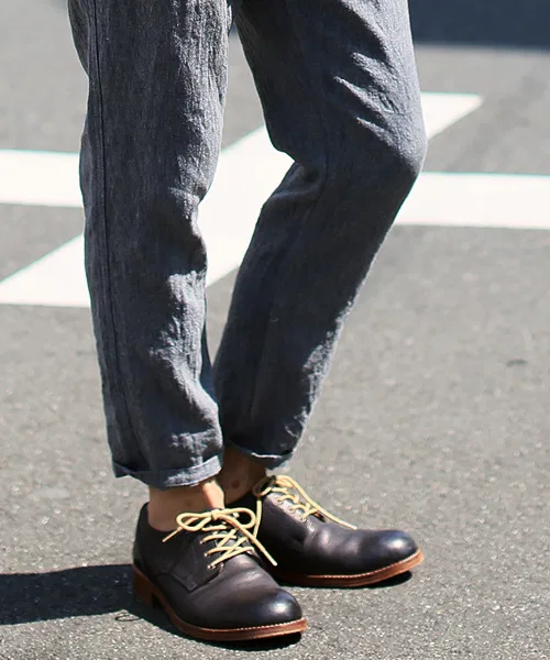 Мужские туфли из кожи sot Plain Toe Кэмел — фото 2