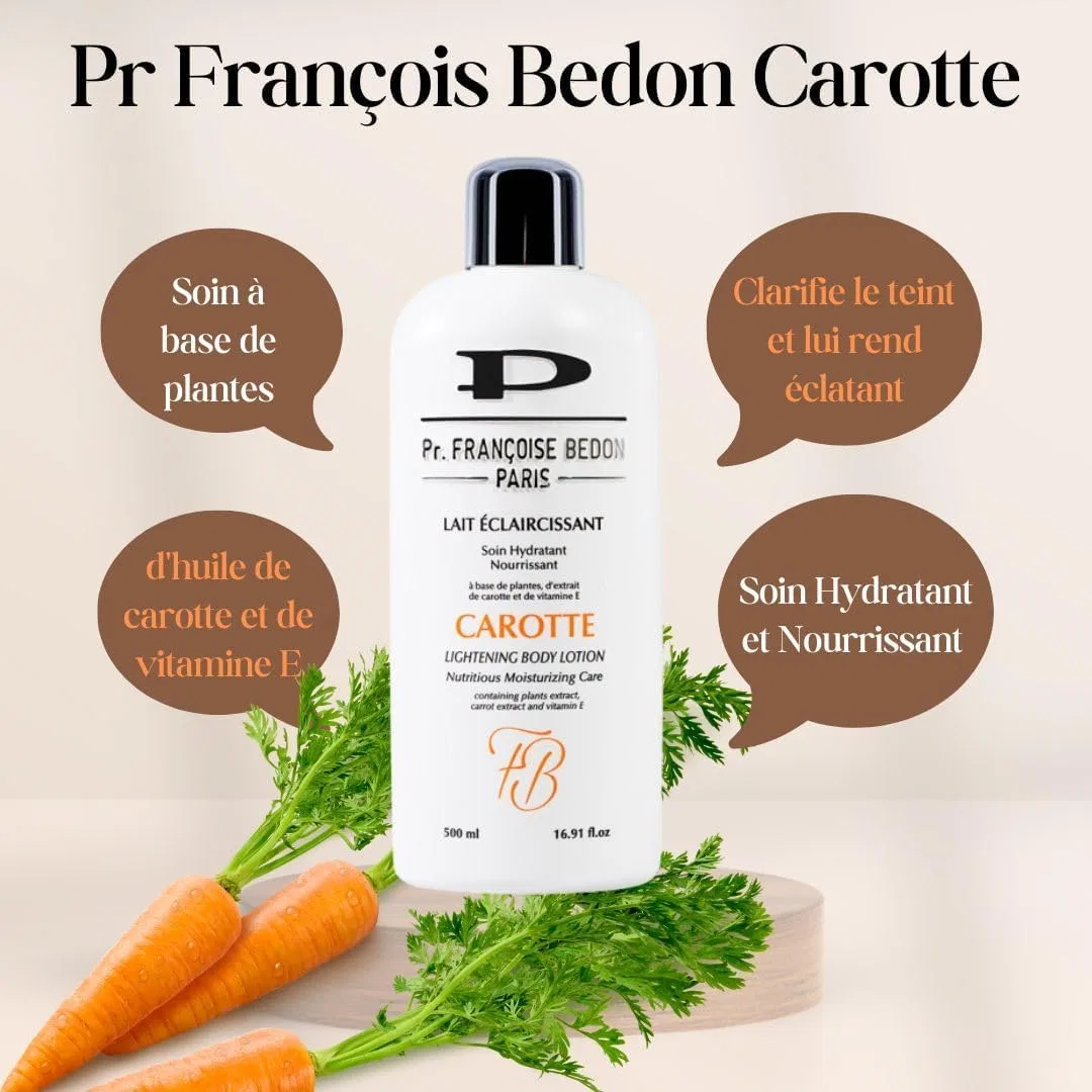 Увлажняющий и питательный лосьон «Carrot Milk» от Pr. Francoise Bedon, 500 мл Kajal — фото 3