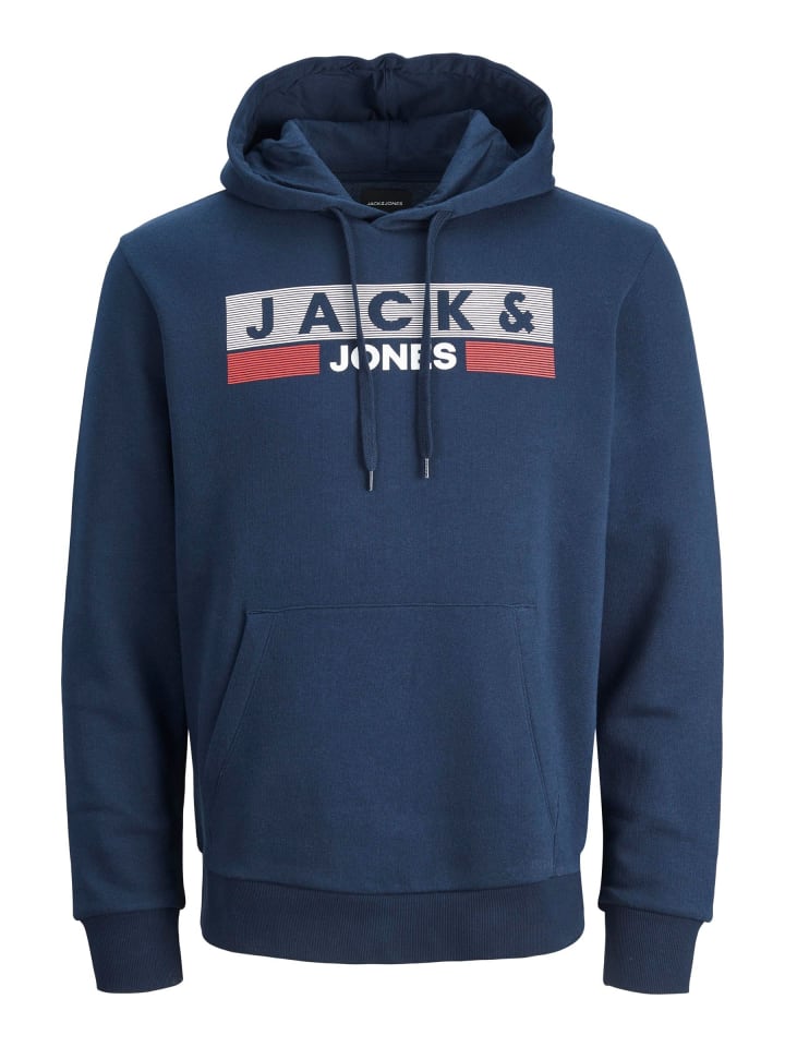 

Толстовка с капюшоном JACK & JONES PLUS, темно-синий
