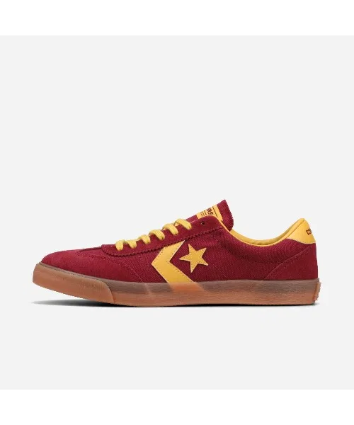 Унисекс кеды из канваса и замши CONVERSE ROADCLASSIC SK OX бордовые — фото 4