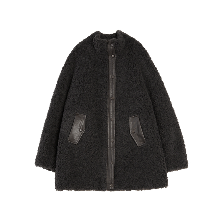 

ELLE Вельветовая куртка Women's Dark Gray Stand Collar Moderate