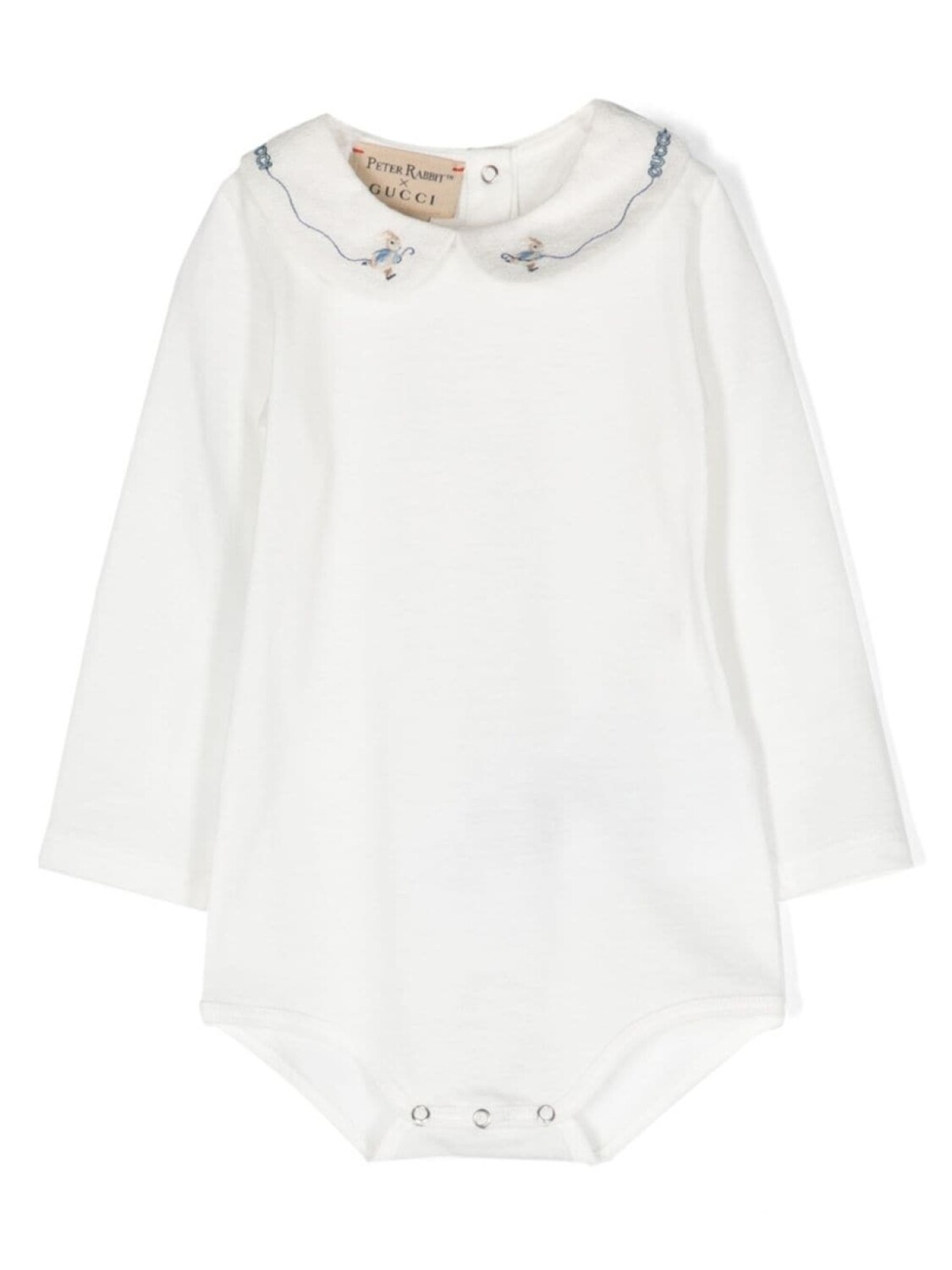 

Gucci Kids боди с вышитым логотипом, белый