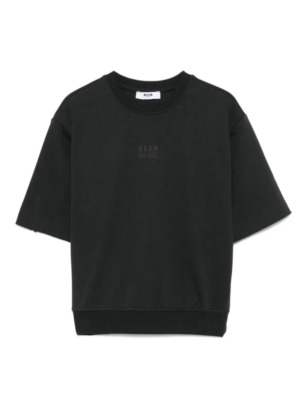 

Футболка с рельефным логотипом MSGM Kids, черный