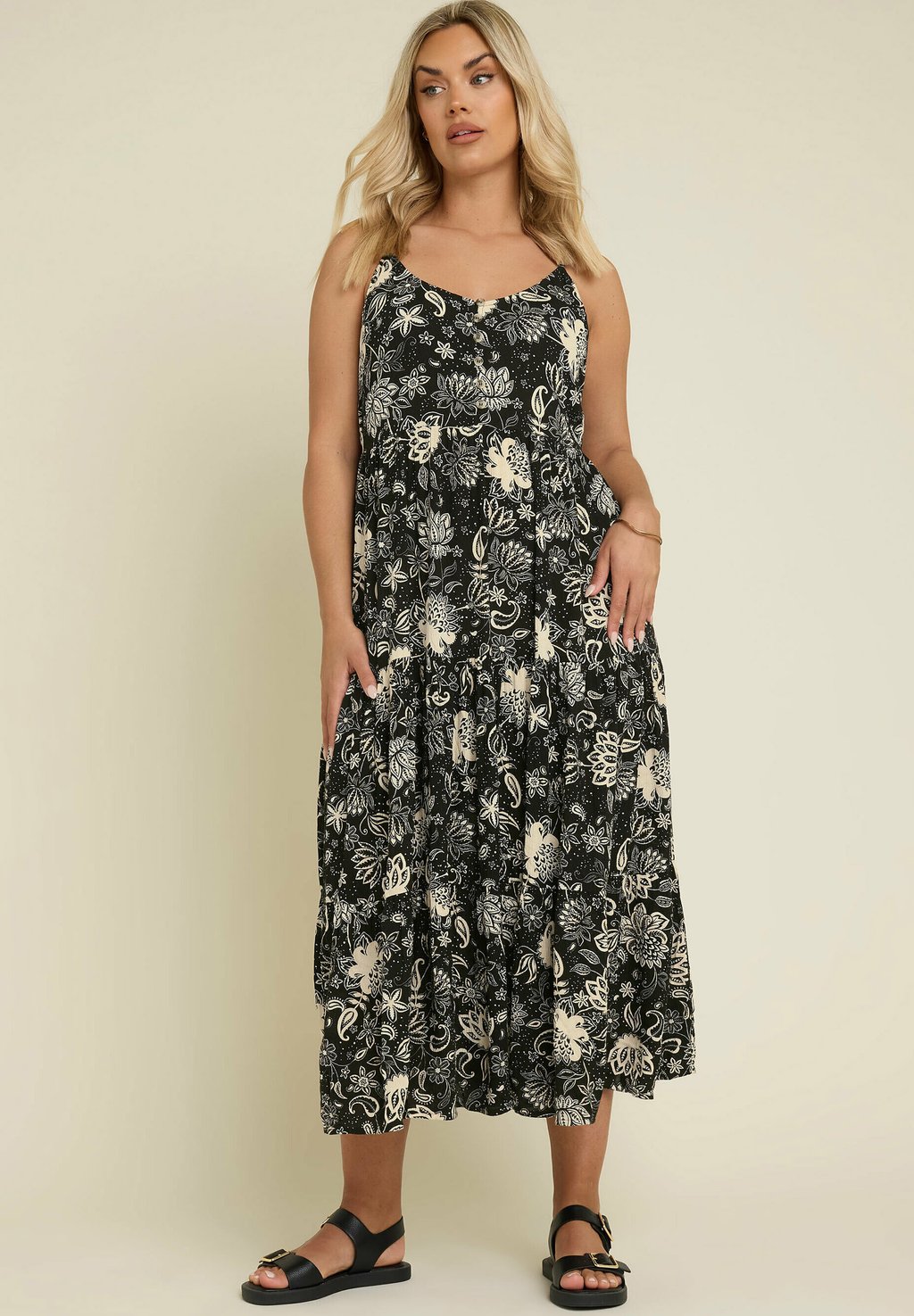

Платье макси Yours Clothing, антрацит