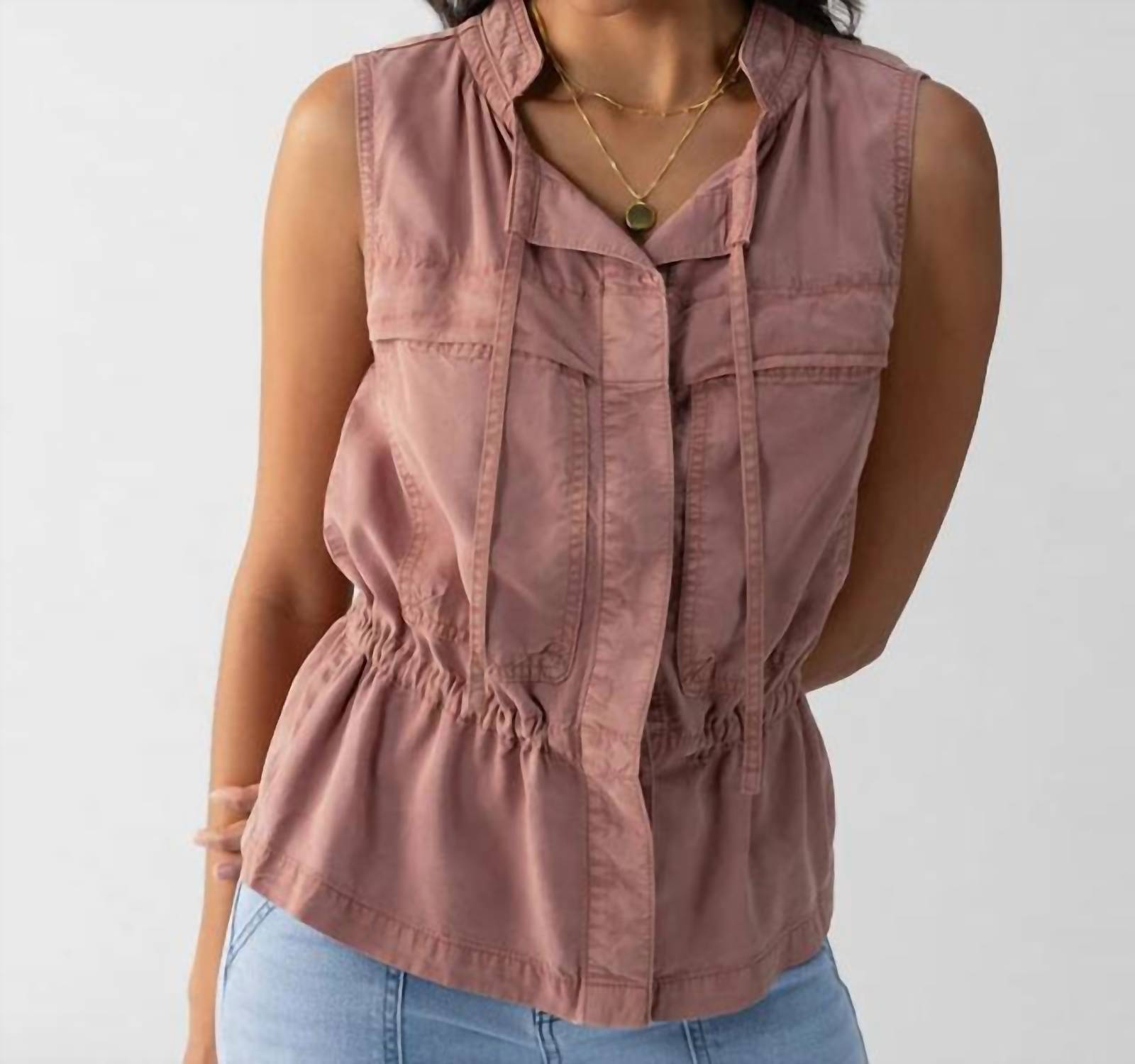 

Жилет Leah Surplus из промытой глины Sanctuary, цвет washed clay