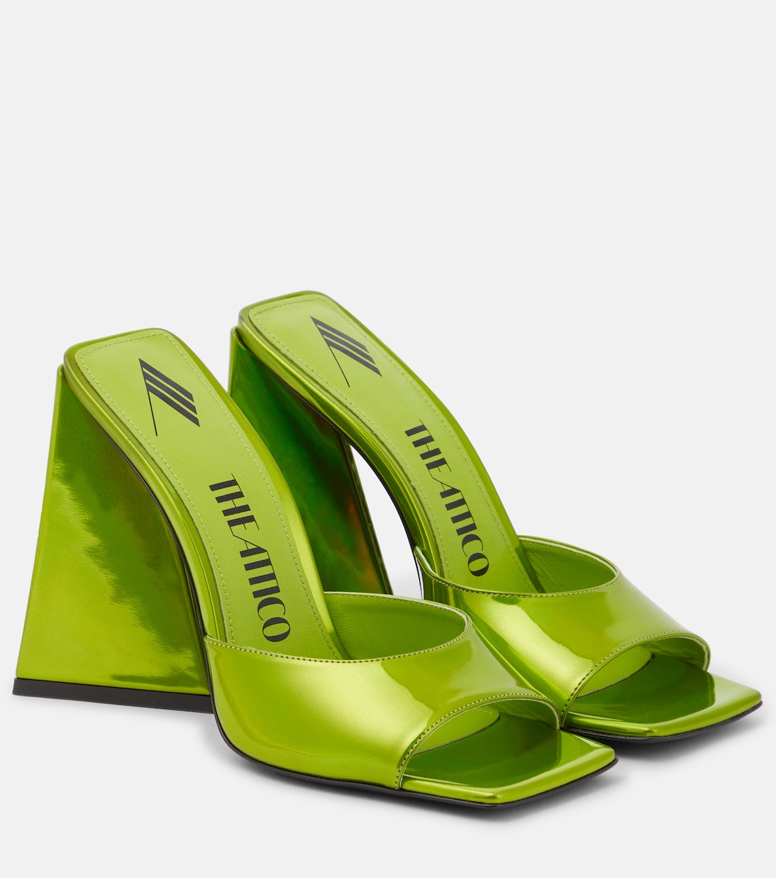 Мюли из искусственной кожи Devon The Attico, Lime