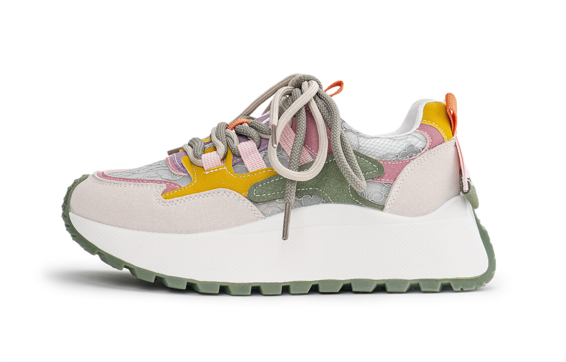 

Кроссовки Humanism 1986 Chunky Sneakers Women's Low-top, зеленый
