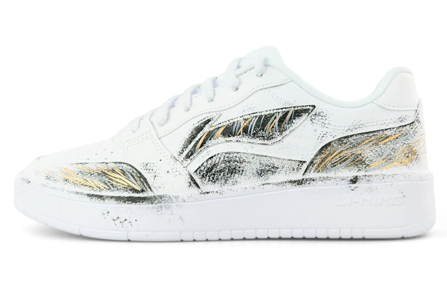 

Li-Ning Li Ning Sycee Cushioning Height Increasing Balance Low top Skateboard Shoes мужские черные белые золотые