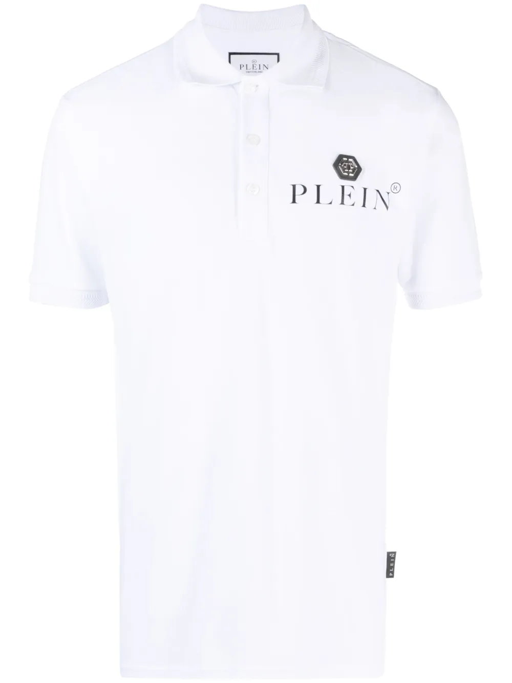 

Рубашка поло Iconic из ткани пике Philipp Plein, белый