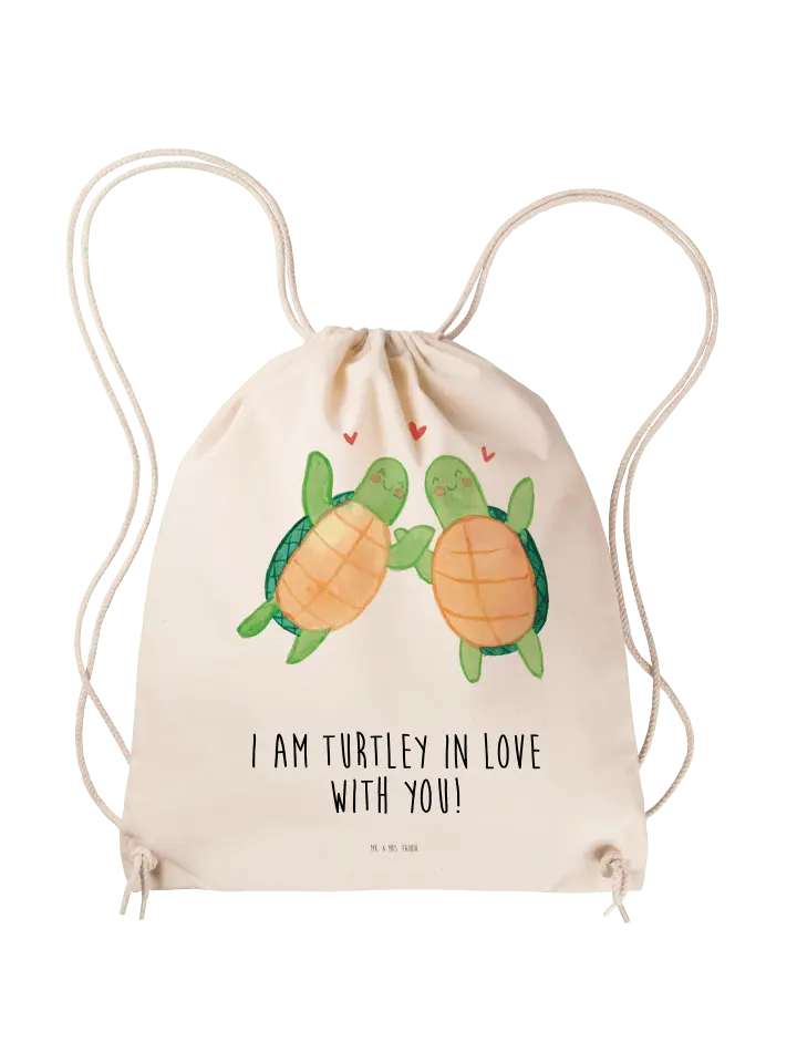 

Спортивная сумка Mr & Mrs Panda Sportbeutel Schildkröten Paar, кремовый