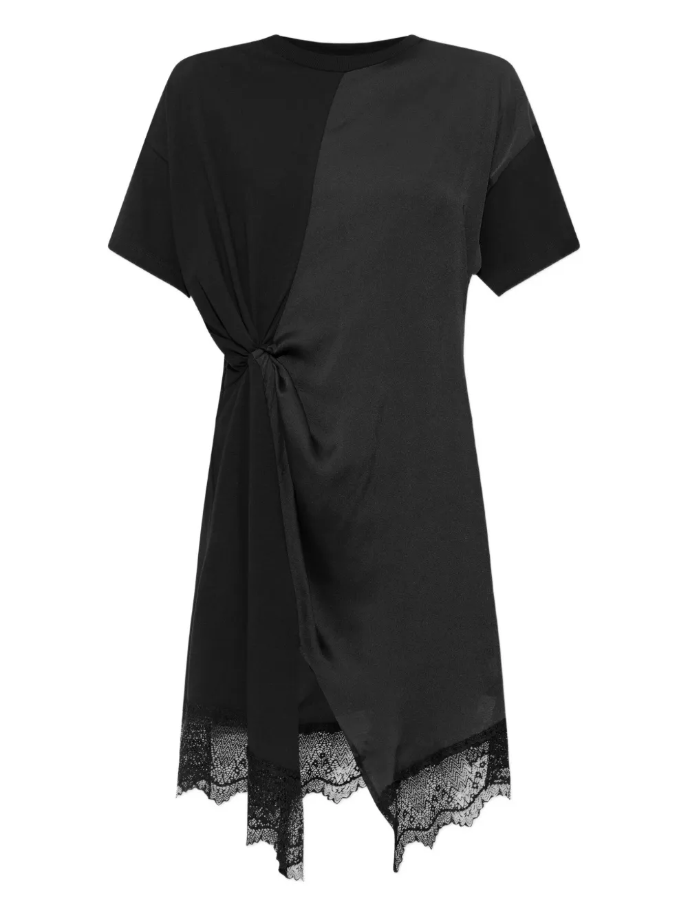 

Мини-платье Лана с кружевной отделкой и узлом AllSaints, черный