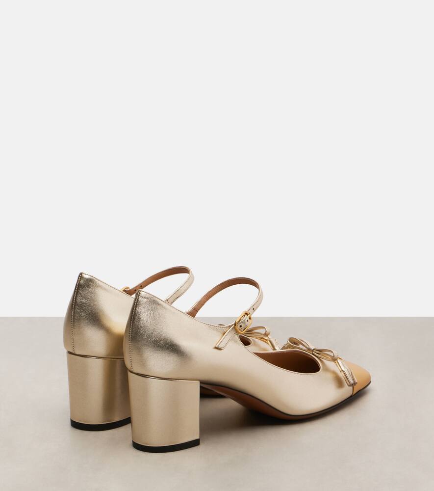 Туфли Mary Jane Valet Du Roi 60 из кожи Valentino Garavani, Platino-Soft Gold — фото 2