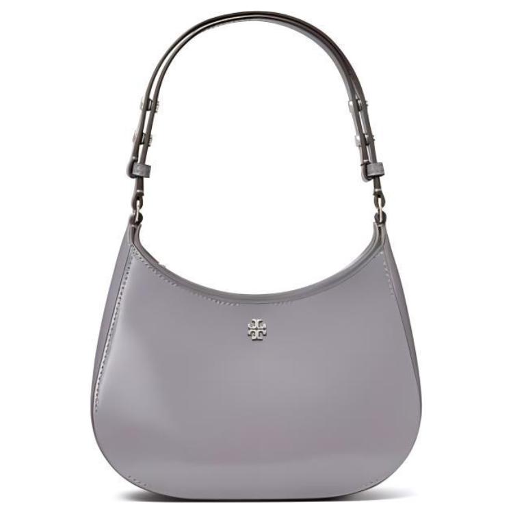 

Кожаная сумка Emerson, маленькая женская сумка через плечо серого цвета TORY BURCH