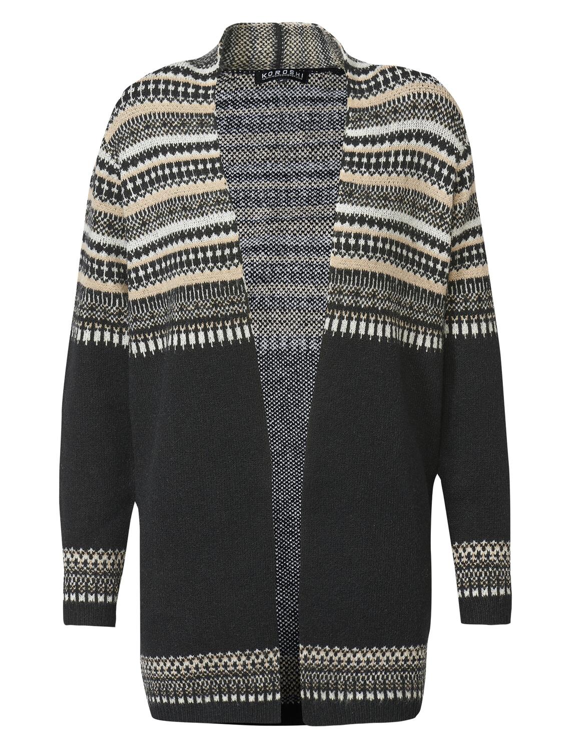 

Кардиган KOROSHI Pullover mit Reißverschluss, черный