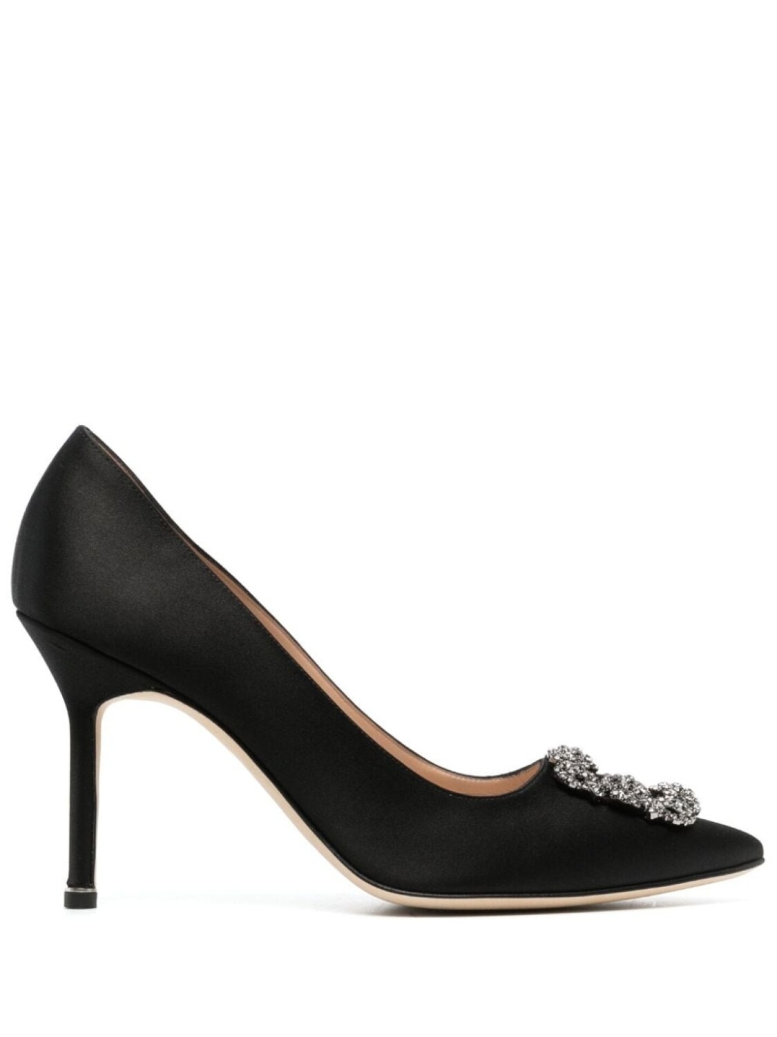 

Manolo Blahnik атласные туфли-лодочки Hangisi 90, черный
