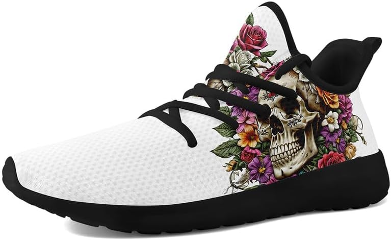 

Кроссовки AWSOLE Fashion с черепом для мужчин и женщин, стильные унисекс, шнуровка, комфортные, дышащие, легкие, готические, черный/зеленый/розовый