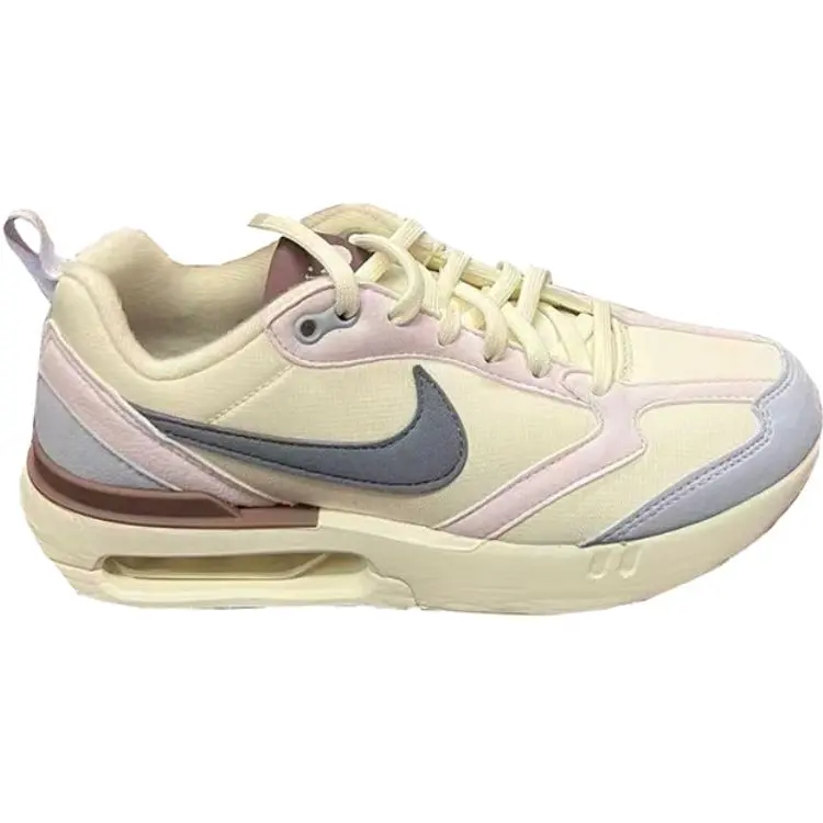 Nike Air Max Dawn дышащие низкие детские кроссовки для бега бежево-розово-фиолетовые Kids' — фото 3
