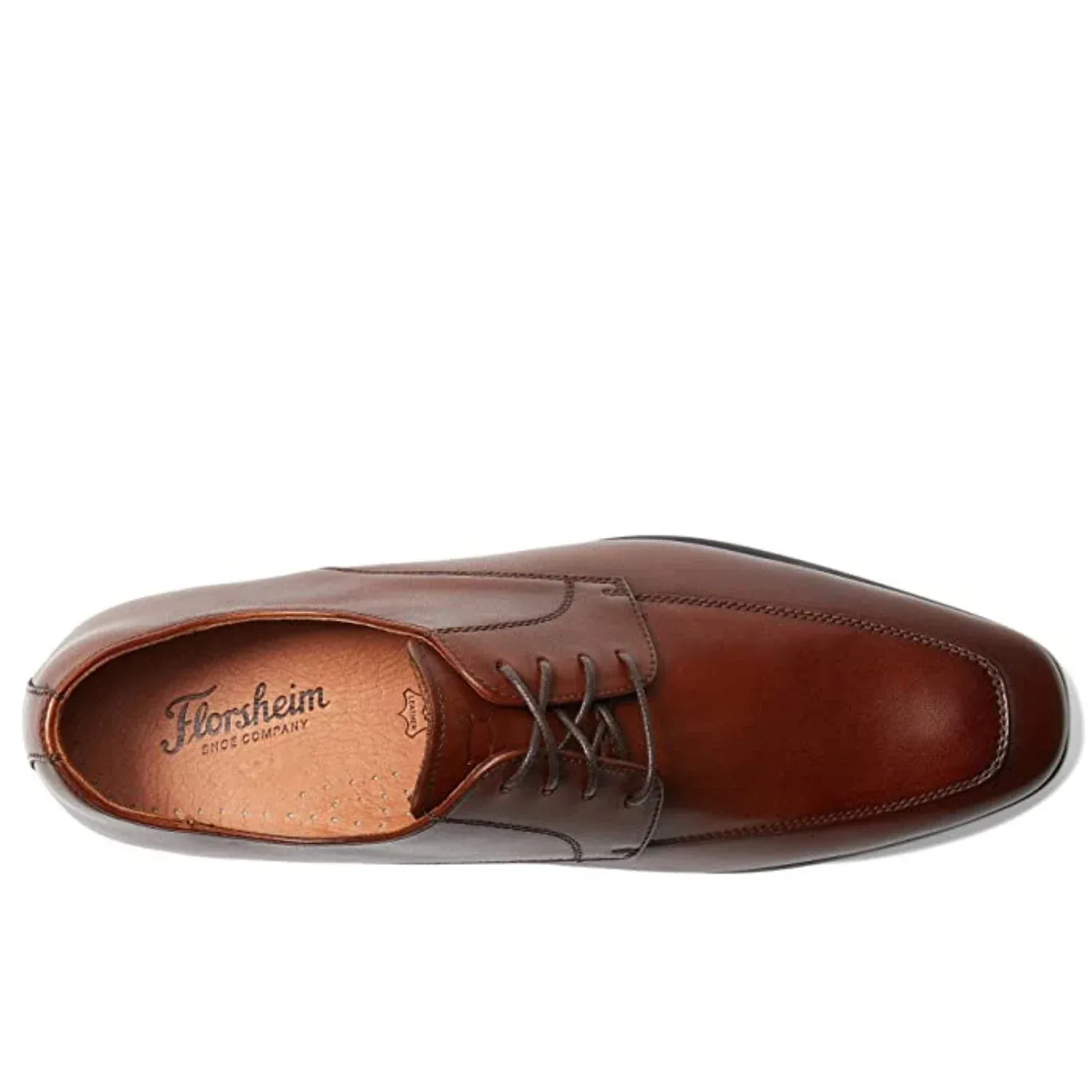 Классические туфли Postino Oxford Cognac Leather Moc Toe Dress Shoes ZAP747 Florsheim — фото 2