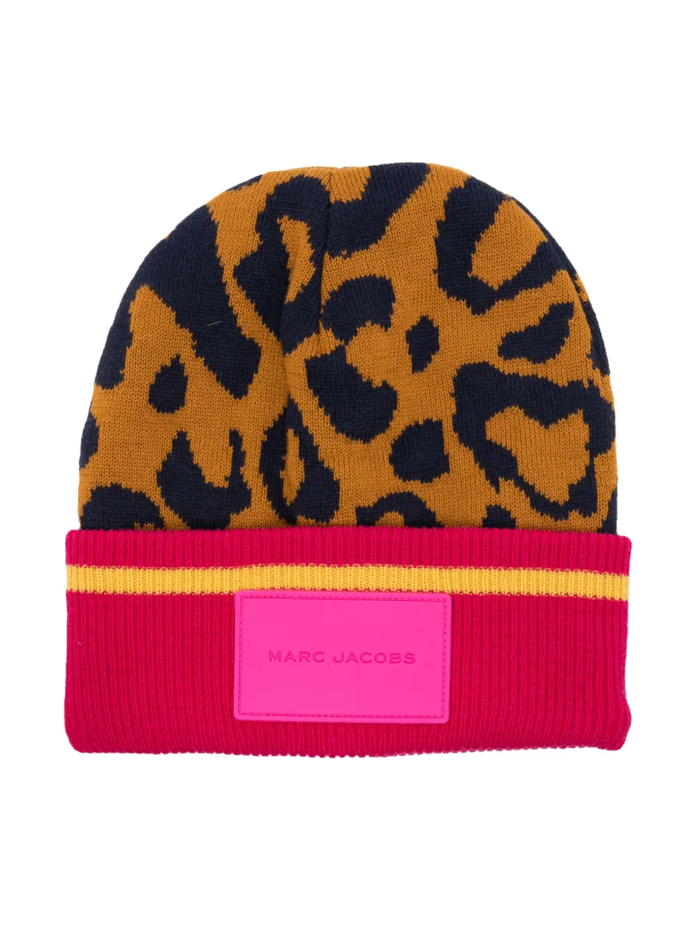 

Шапка бини в стиле колор-блок Marc Jacobs Kids, оранжевый