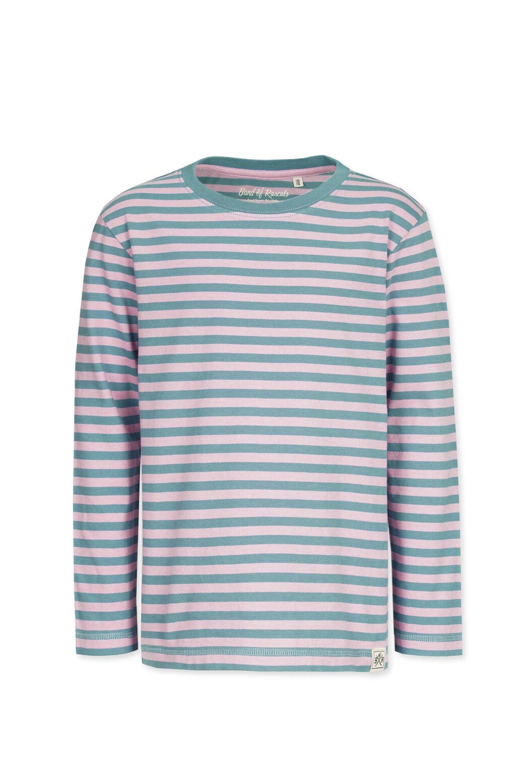 

Лонгслив Band of Rascals Striped, цвет chinois green faded pink