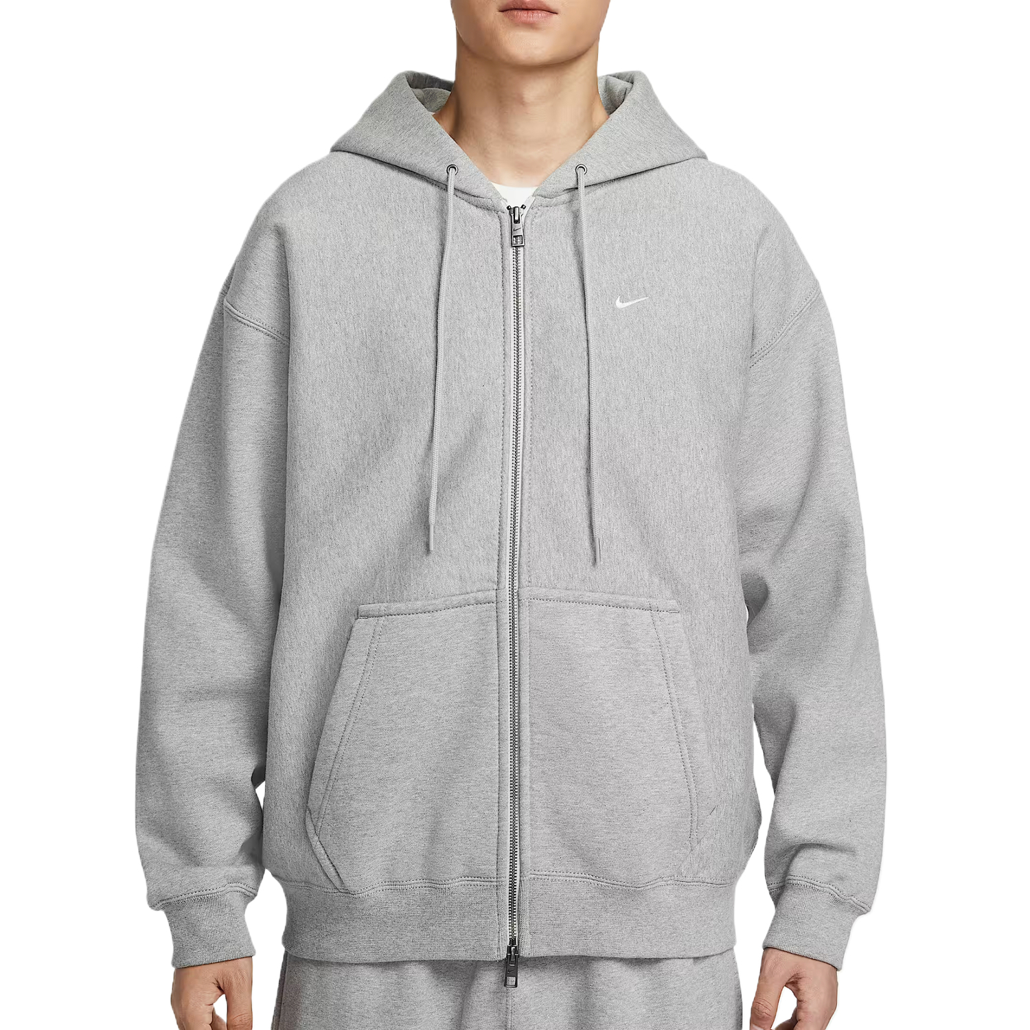 

Худи на молнии Nike, темно-серый/серый/белый