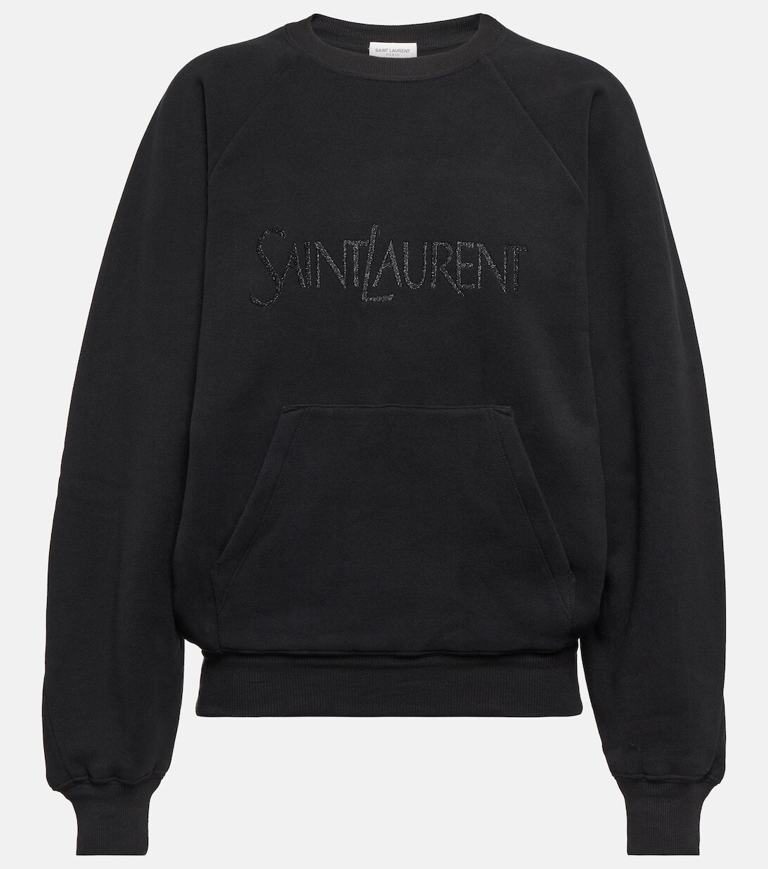 

Толстовка из хлопка с логотипом SAINT LAURENT, черный
