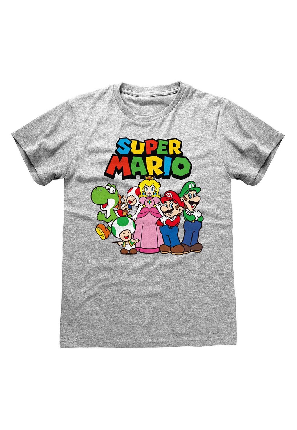 

Футболка с принтом NINTENDO SUPER MARIO VINTAGE GROUP Henry Tiger, цвет Mottled Light Grey