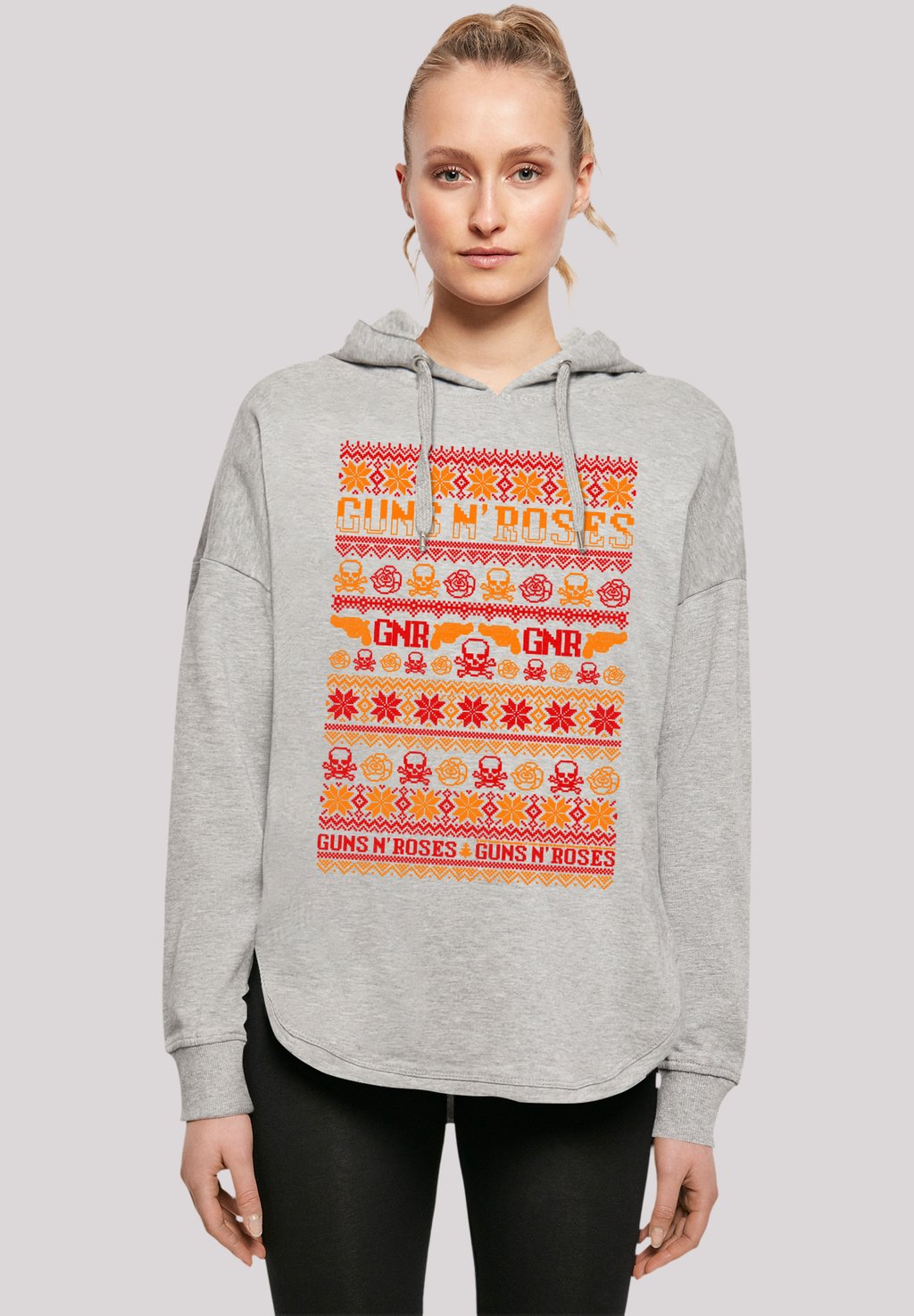

Толстовка GUNS N ROSES WEIHNACHTEN - Hoodie F4NT4STIC, серый
