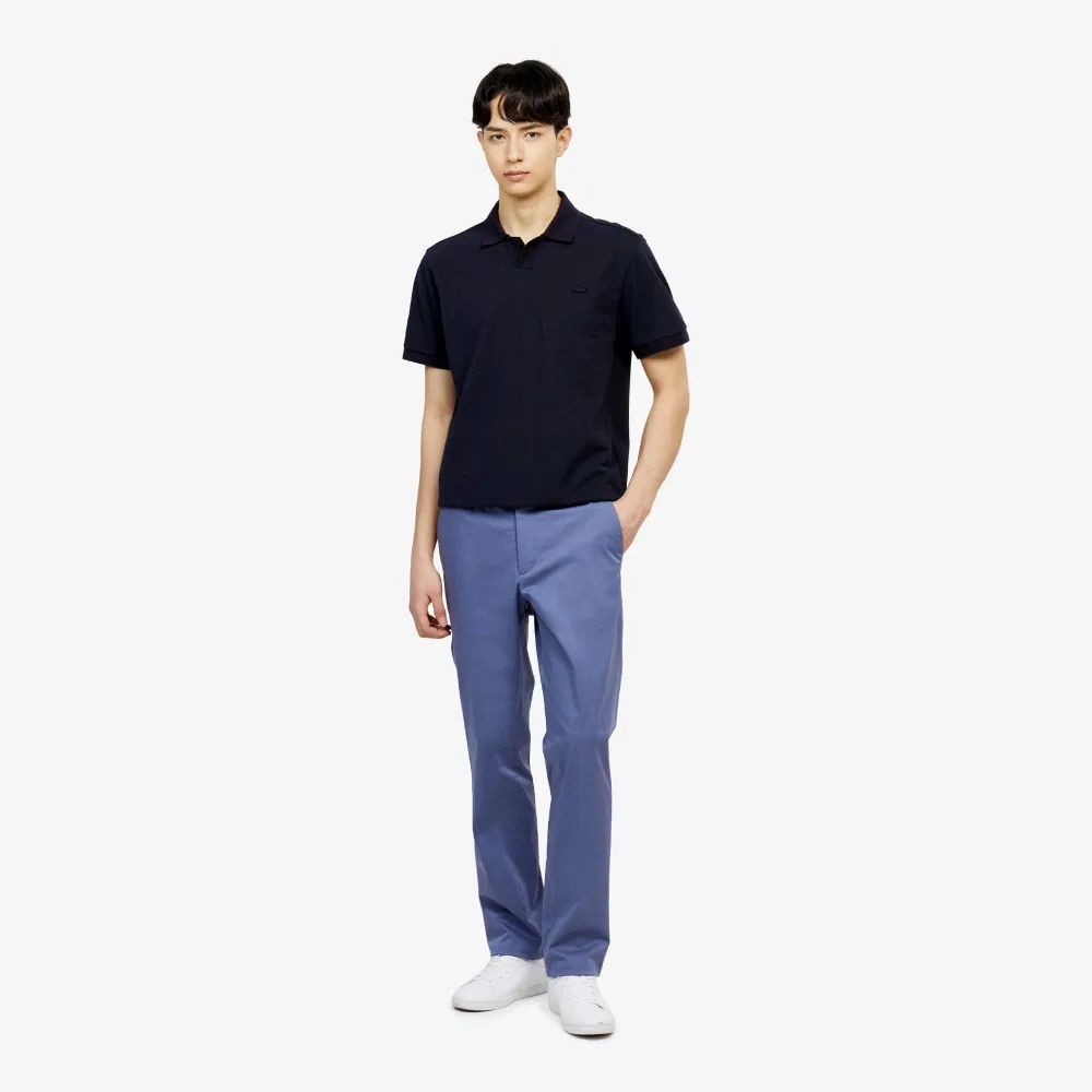 Мужские чиносы зауженного кроя, серо-голубые, от Lacoste